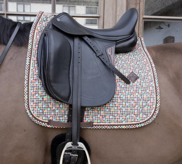 KENTUCKY Saddle pad velvet pied de poule Colorfull Dressage