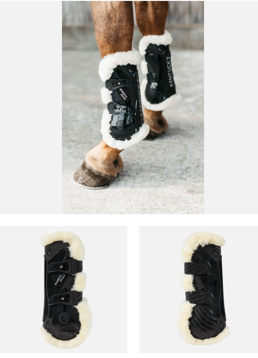 Sheepskin Tendon Boots Bamboo Elastic