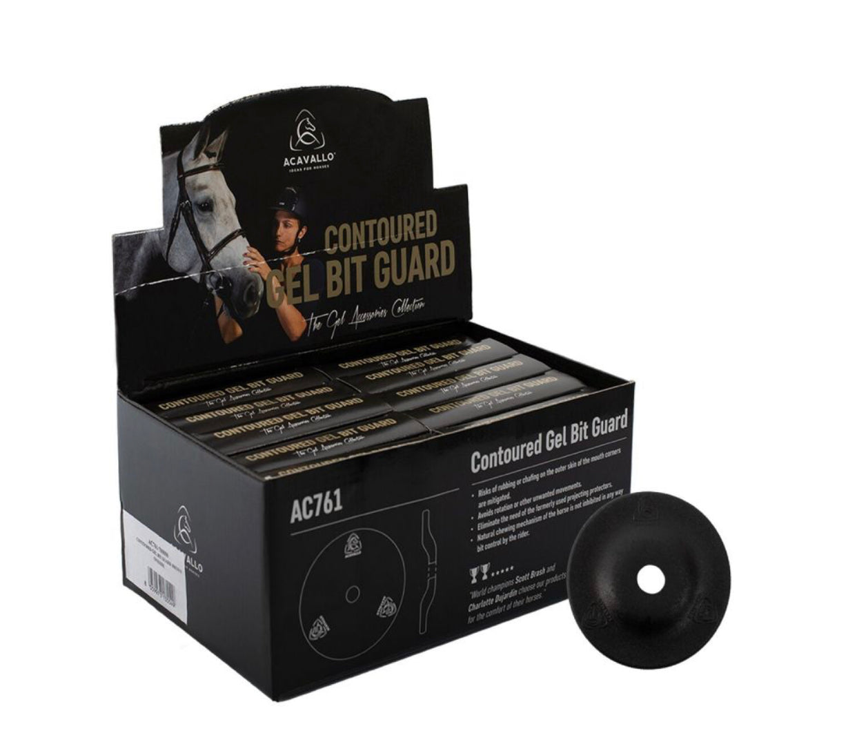 Acavallo Gel Bit guard Contoured Black